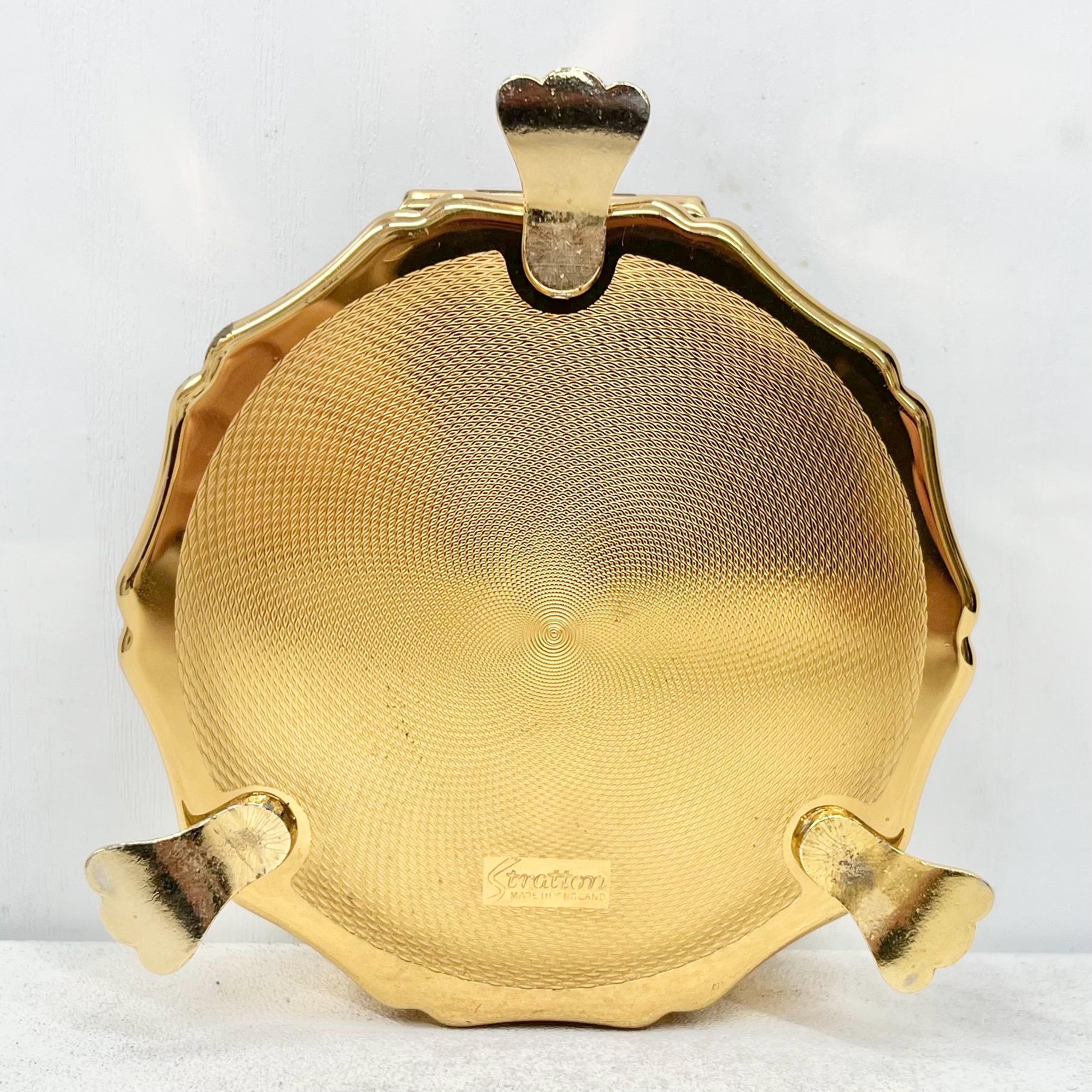 Vintage Renaissance Style Stratton Gold Tone Lidded Trinket Pot MillyOliverVintage