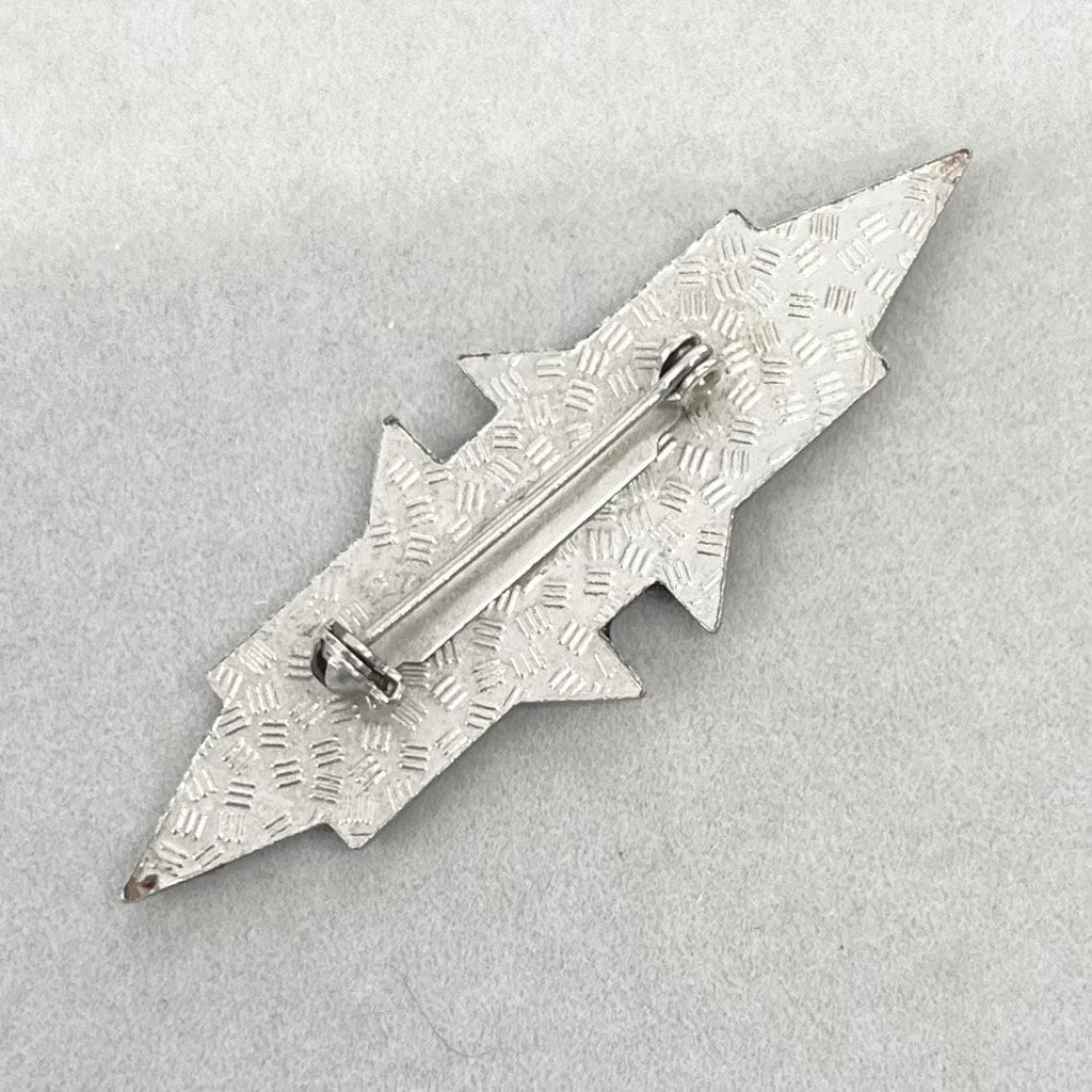 Vintage Pierre Bex Style Brooch Art Deco Design of Green Olive Teal & Enamel in a Gold Tone Setting TheGreenGlassGemShop