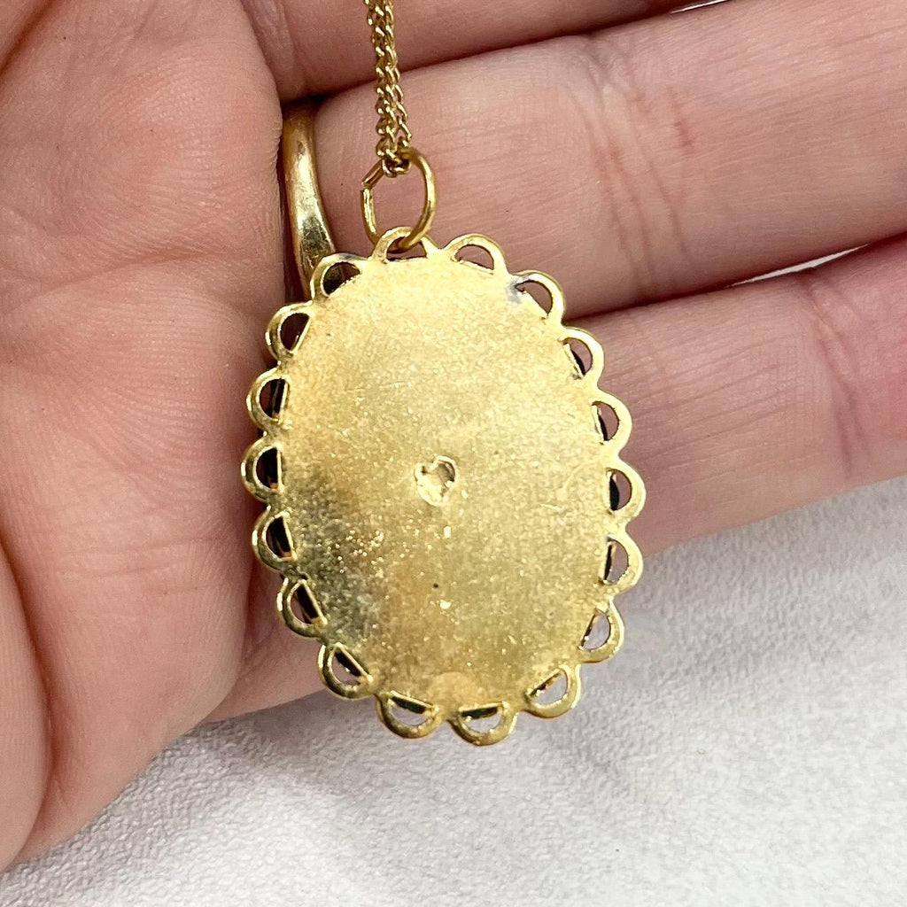 AB Green Uranium Crystal Pendant with Vintage Uranium Swarovski Crystal Elements in a Gold Tone Setting 18” Chain UV Reactive Glow TheGreenGlassGemShop