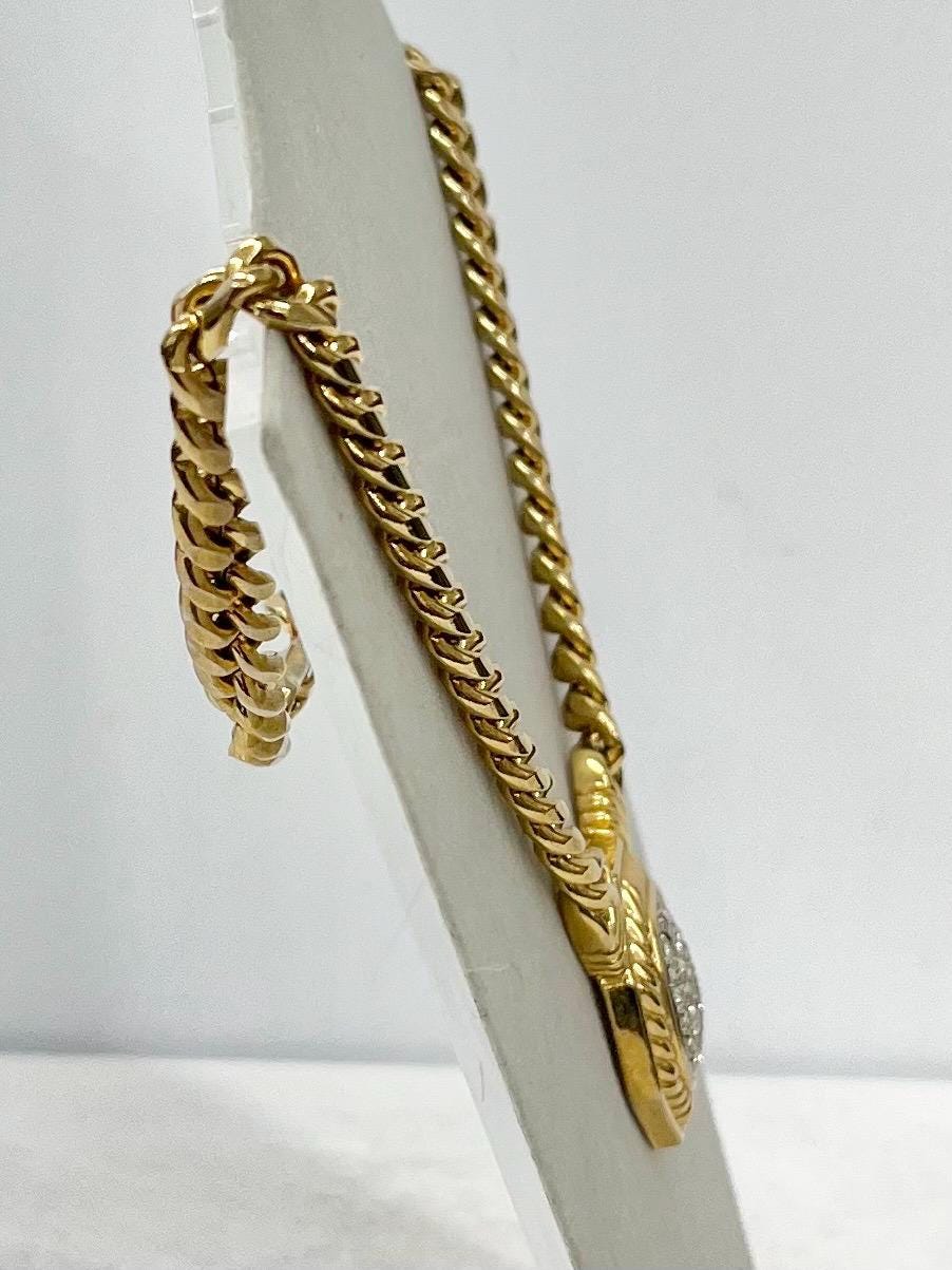 Vintage Clear Crystal Medallion Style Gold Plated Necklace Collar Excellent Quality Vintage Signed Craft Jewellery 16” Long MillyOliverVintage