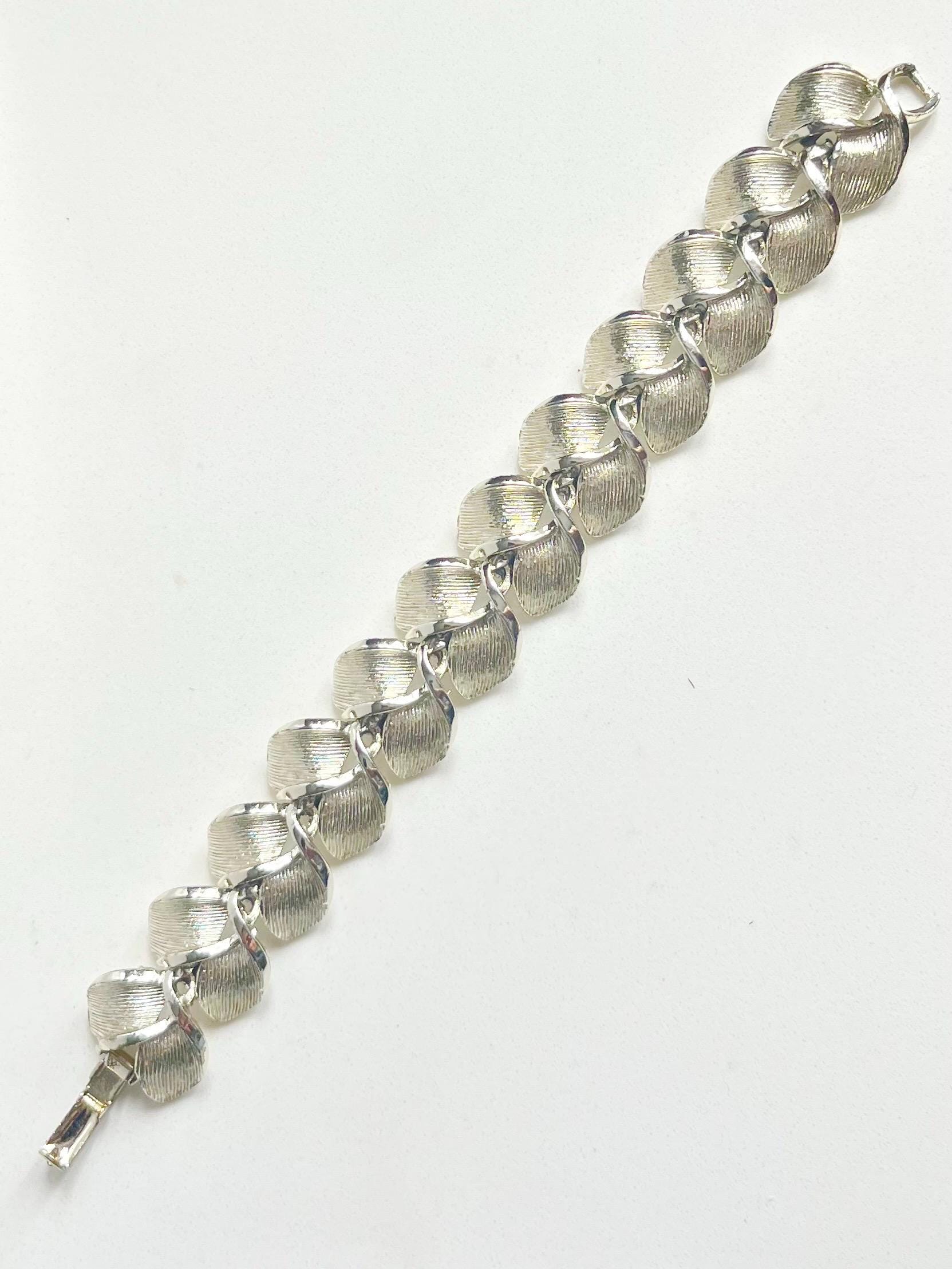 Vintage Silver Plate 1970’s Plait Effect Brutalist Bracelet Textured Unusual Link Costume Jewellery MillyOliverVintage