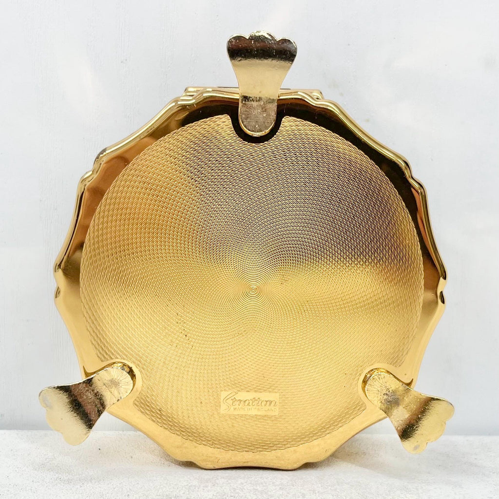 Vintage Renaissance Style Stratton Gold Tone Lidded Trinket Pot MillyOliverVintage