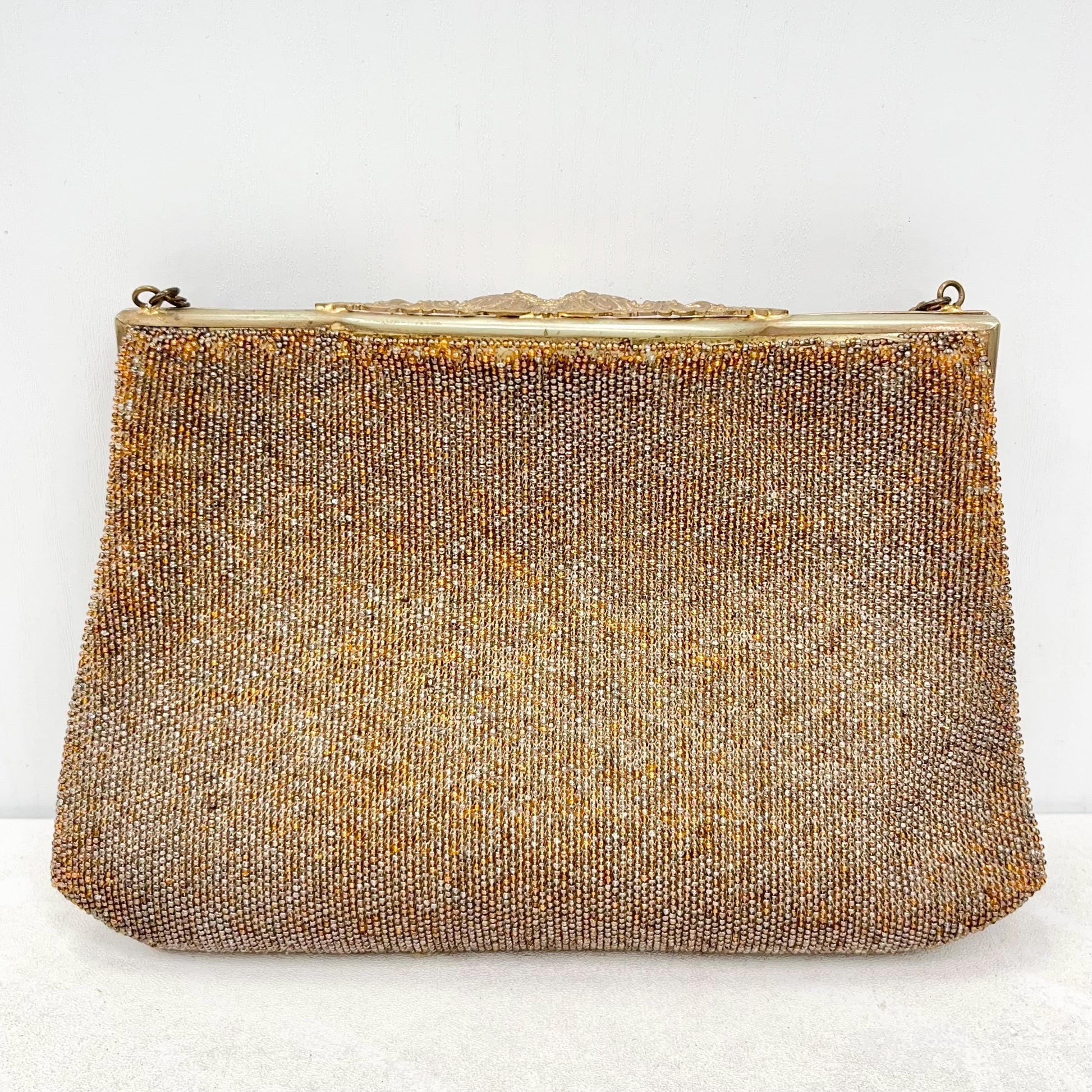 Vintage Heavily Beaded Evening Bag with a Glass Cabochon Clasp 1930’s 1940’s MillyOliverVintage