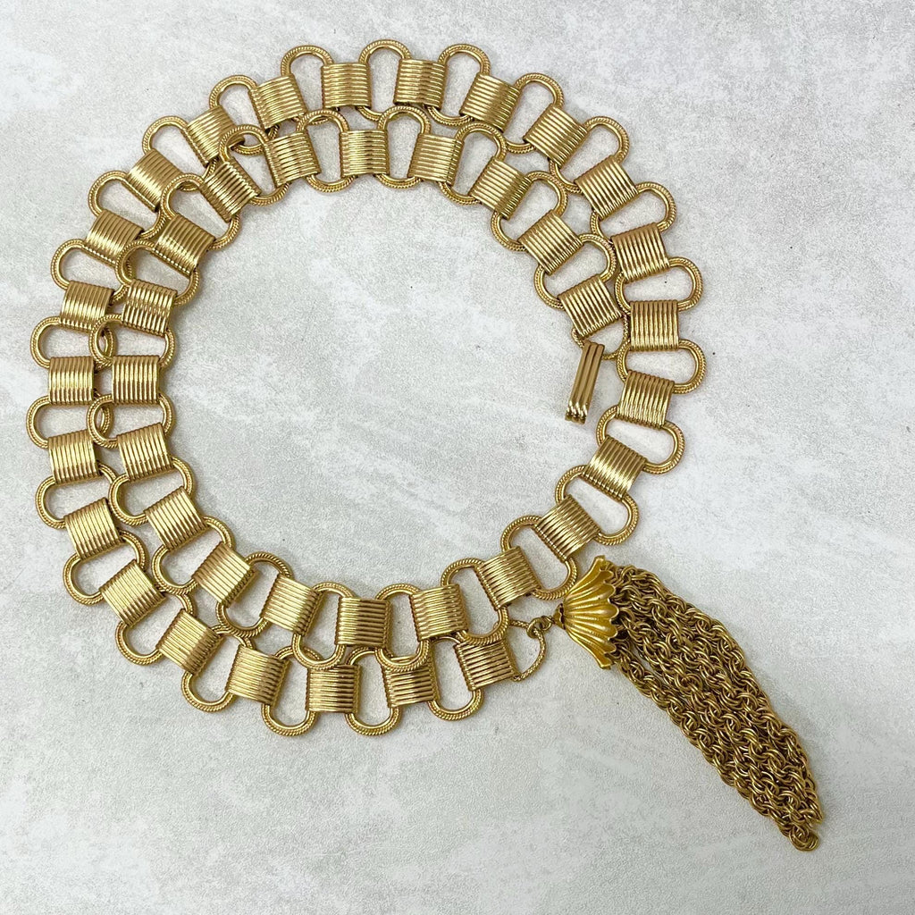 Vintage 1960’s Napier Bikini Belt Gold Plate Chain Excellent Quality MillyOliverVintage