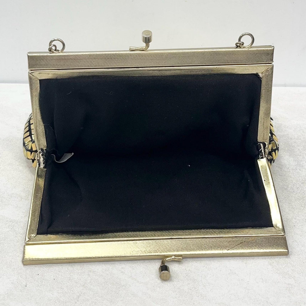 Vintage Black & Gold Evening Bag 1980’s MillyOliverVintage