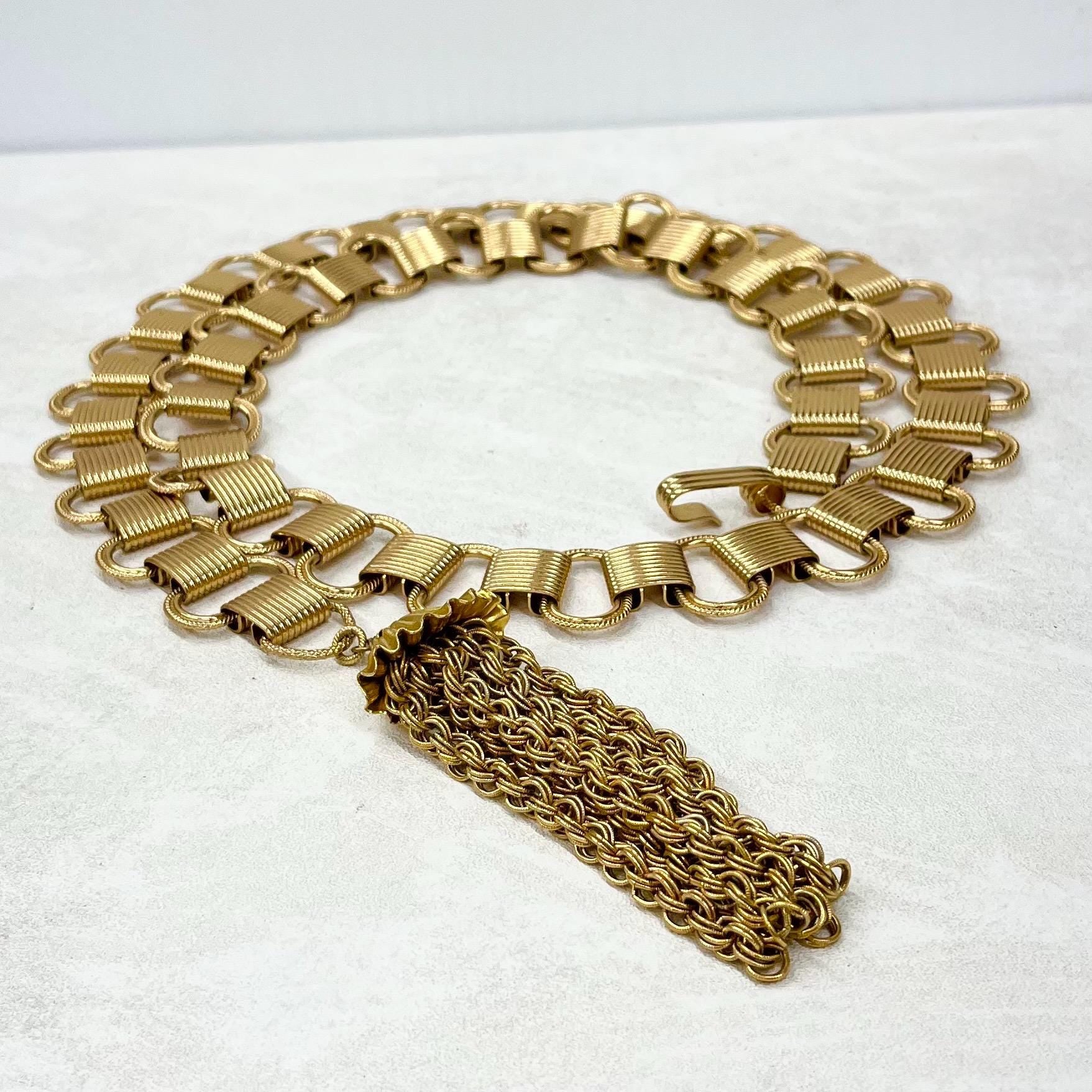 Vintage 1960’s Napier Bikini Belt Gold Plate Chain Excellent Quality MillyOliverVintage