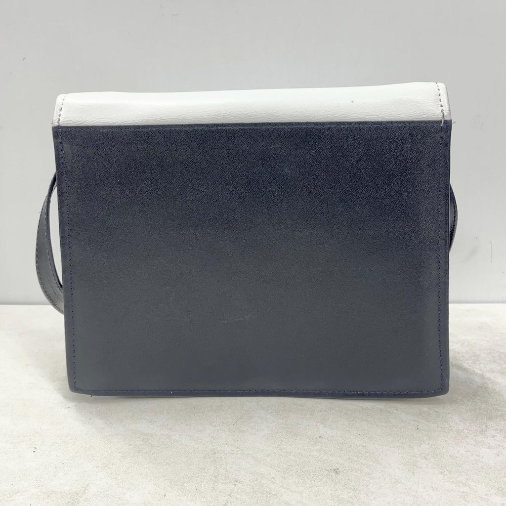 Vintage Navy Blue & White Envelope Bag with Adjustable Shoulder Strap by Clark’s MillyOliverVintage