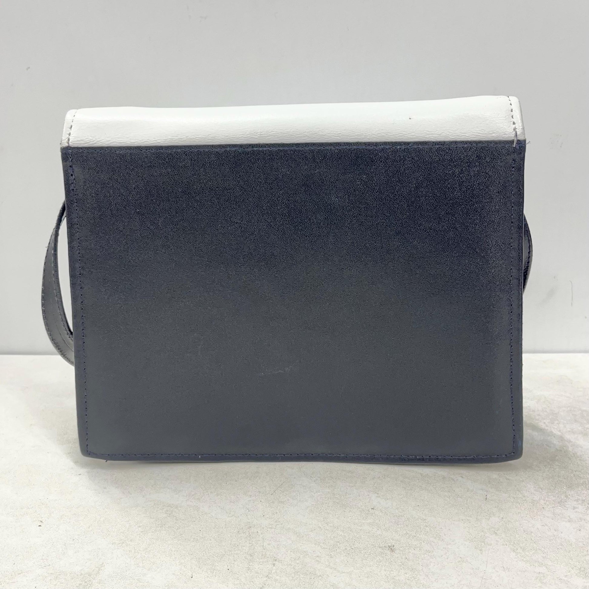 Vintage Navy Blue & White Envelope Bag with Adjustable Shoulder Strap by Clark’s MillyOliverVintage