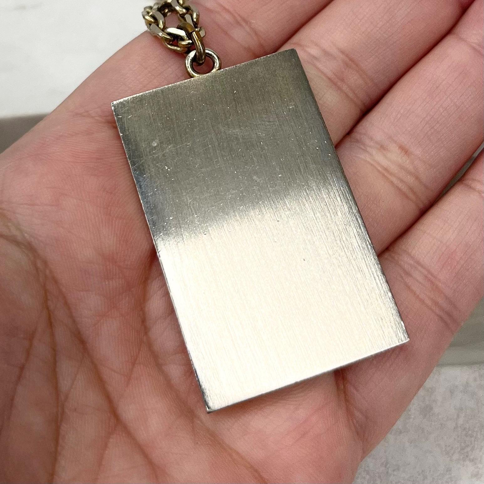 Vintage 1970‘s Gold Plate Stainless Steel Eagle Pendant Necklace with a 25” Curb Chain MillyOliverVintage