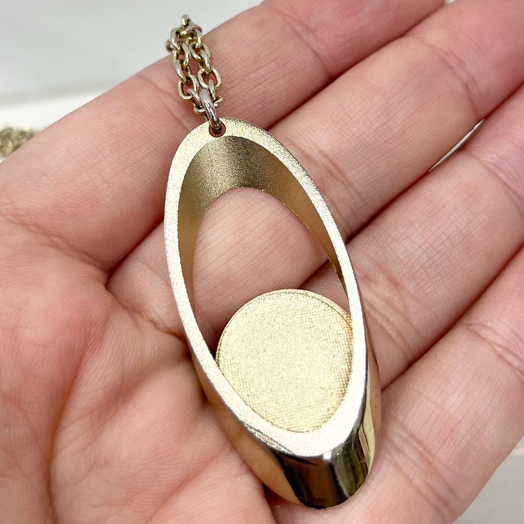 Vintage 1970‘s Gold Plate Stainless Steel Eagle Pendant Necklace with a 27” Curb Chain MillyOliverVintage