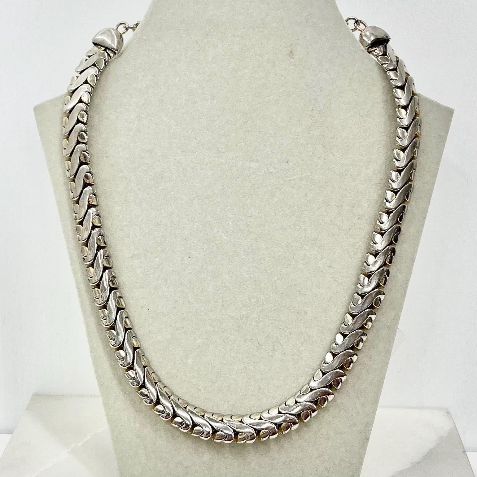 Vintage Givenchy Chunky Flat Link Collar Necklace - Designer Jewellery MillyOliverVintage