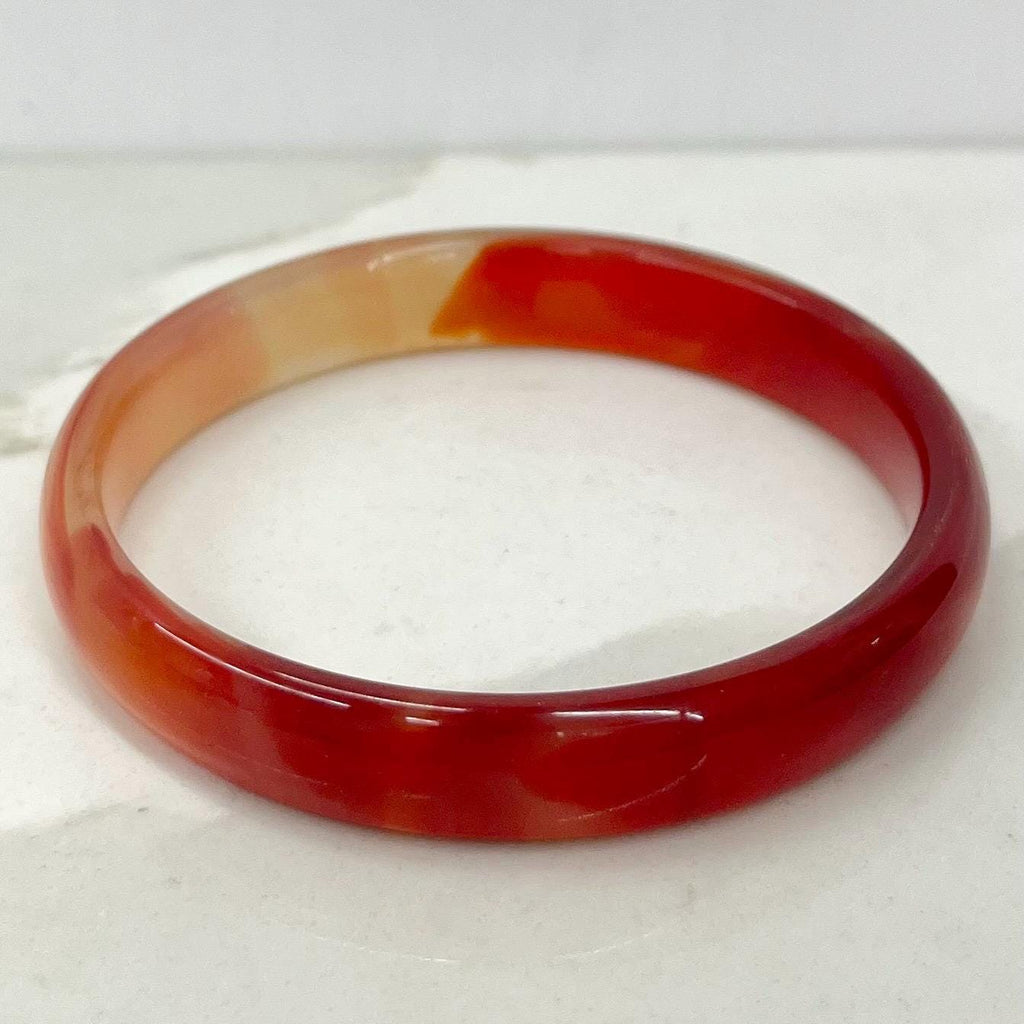Vintage Orange Agate Bangle - Semi Precious Gemstone Jewellery MillyOliverVintage