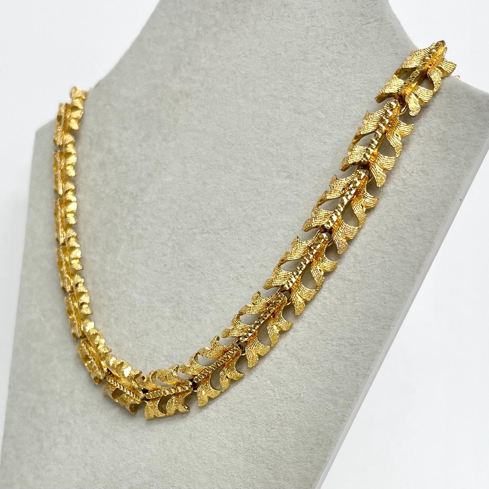 Vintage Gold Tone Brutalist Textured Link Chain Necklace 1970’s - 1980’s Statement Power Chain MillyOliverVintage