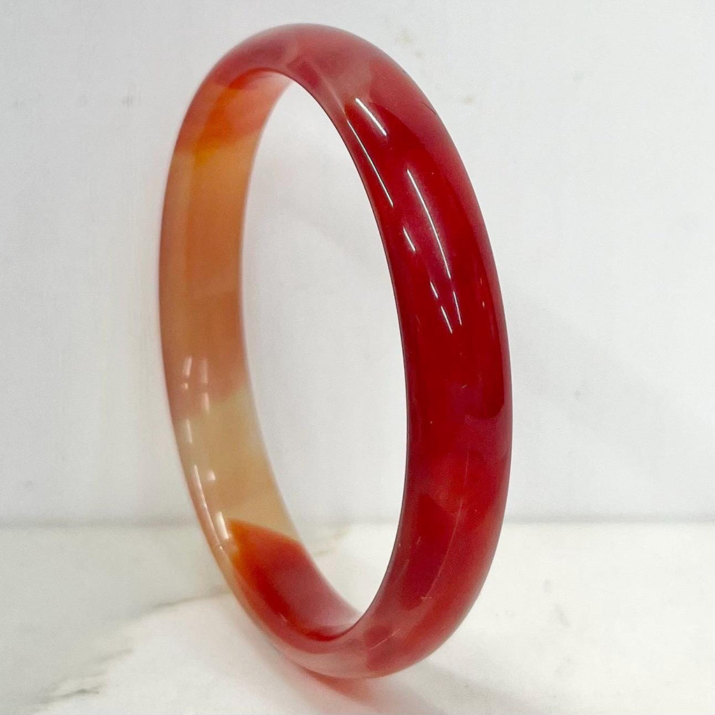 Vintage Orange Agate Bangle - Semi Precious Gemstone Jewellery MillyOliverVintage