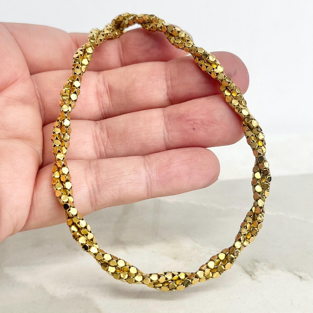Vintage Gold Plated Fancy Twist Chain Necklace 1970’s - 1980’s Statement Power Chain 16” Long MillyOliverVintage