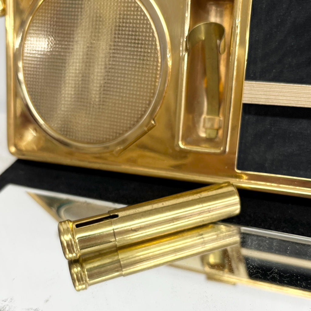 Vintage French 1950’s Evening Bag Compact Vanity Case with Mirror Powder Compact & Lipstick Compartment MillyOliverVintage