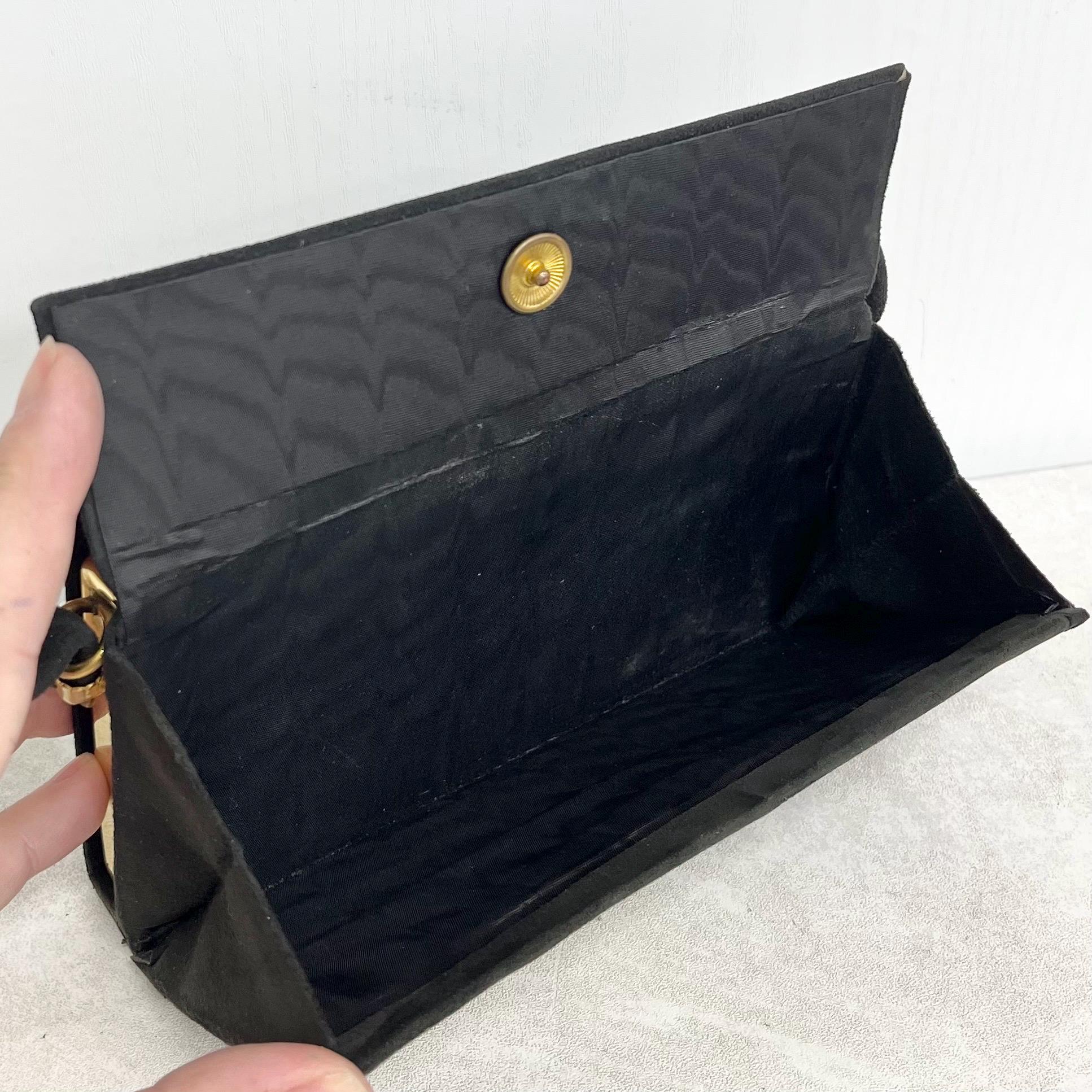 Vintage French 1950’s Evening Bag Compact Vanity Case with Mirror Powder Compact & Lipstick Compartment MillyOliverVintage