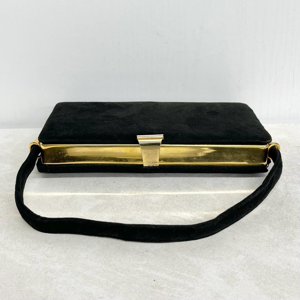 Vintage French 1950’s Evening Bag Compact Vanity Case with Mirror Powder Compact & Lipstick Compartment MillyOliverVintage