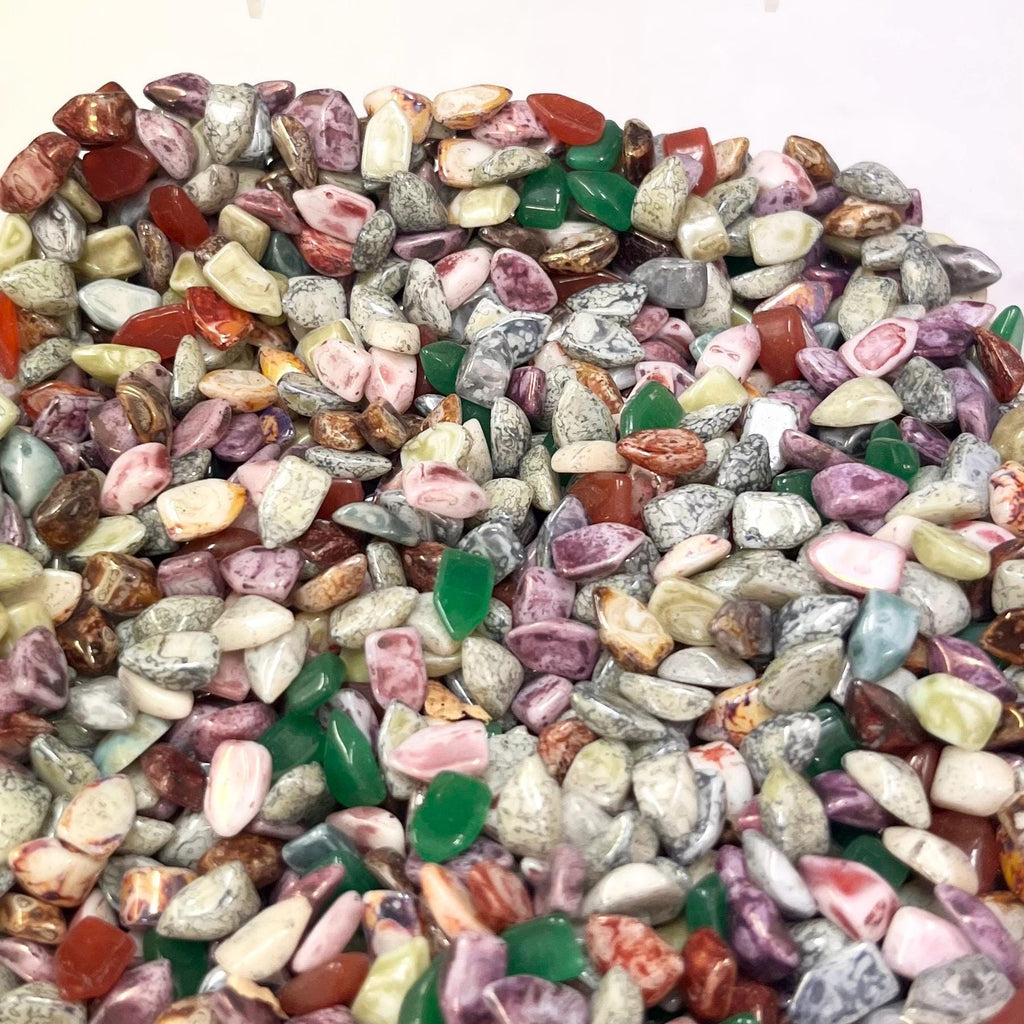 200g Mixed 9x5mm Vintage Glass Cabochon Shield Stones - for Miracle Jewellery Crafts Mosaics MillyOliverVintage