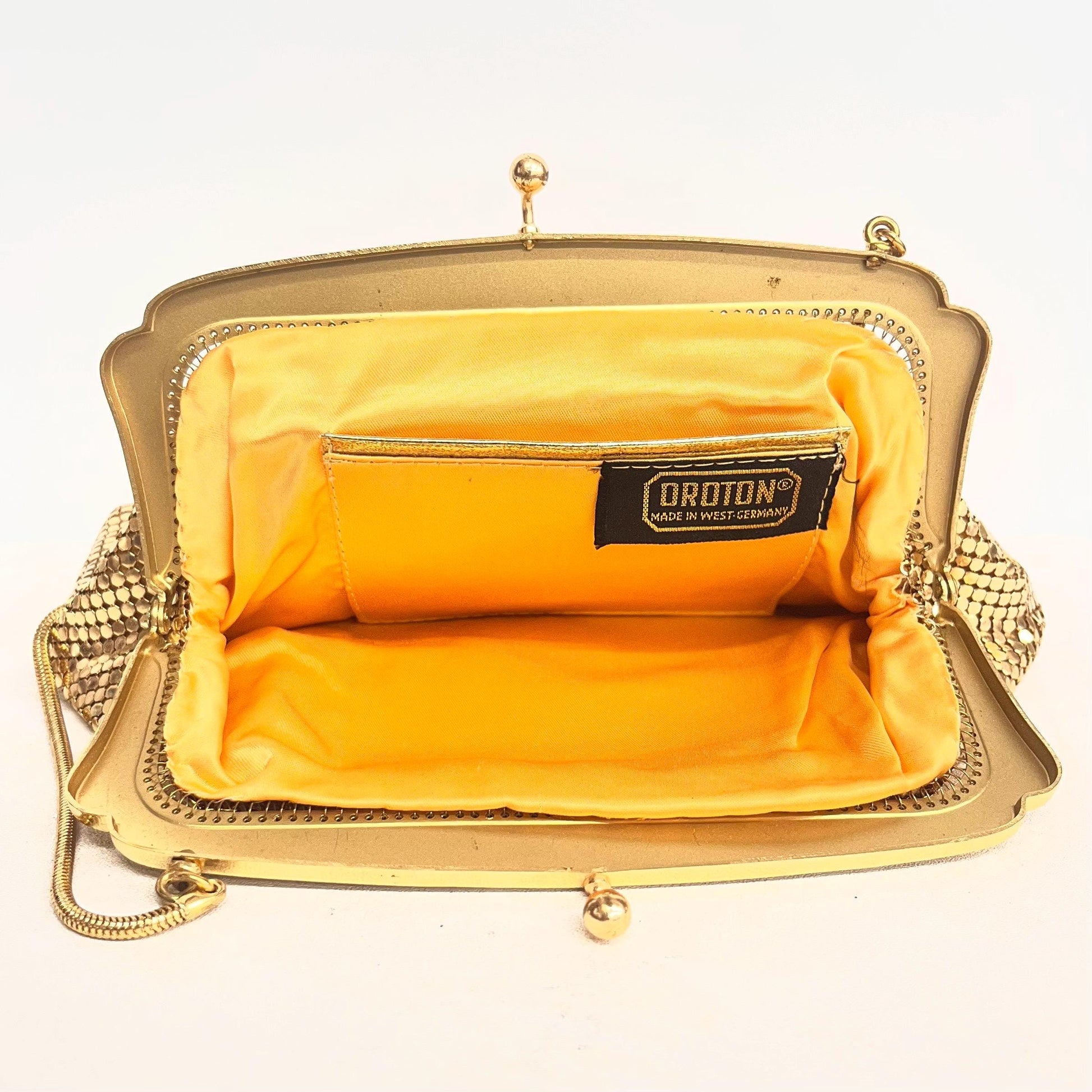 Vintage Oroton Gold Colour Mesh Evening Bag 1960’s Metal Chainmail from West Germany MillyOliverVintage