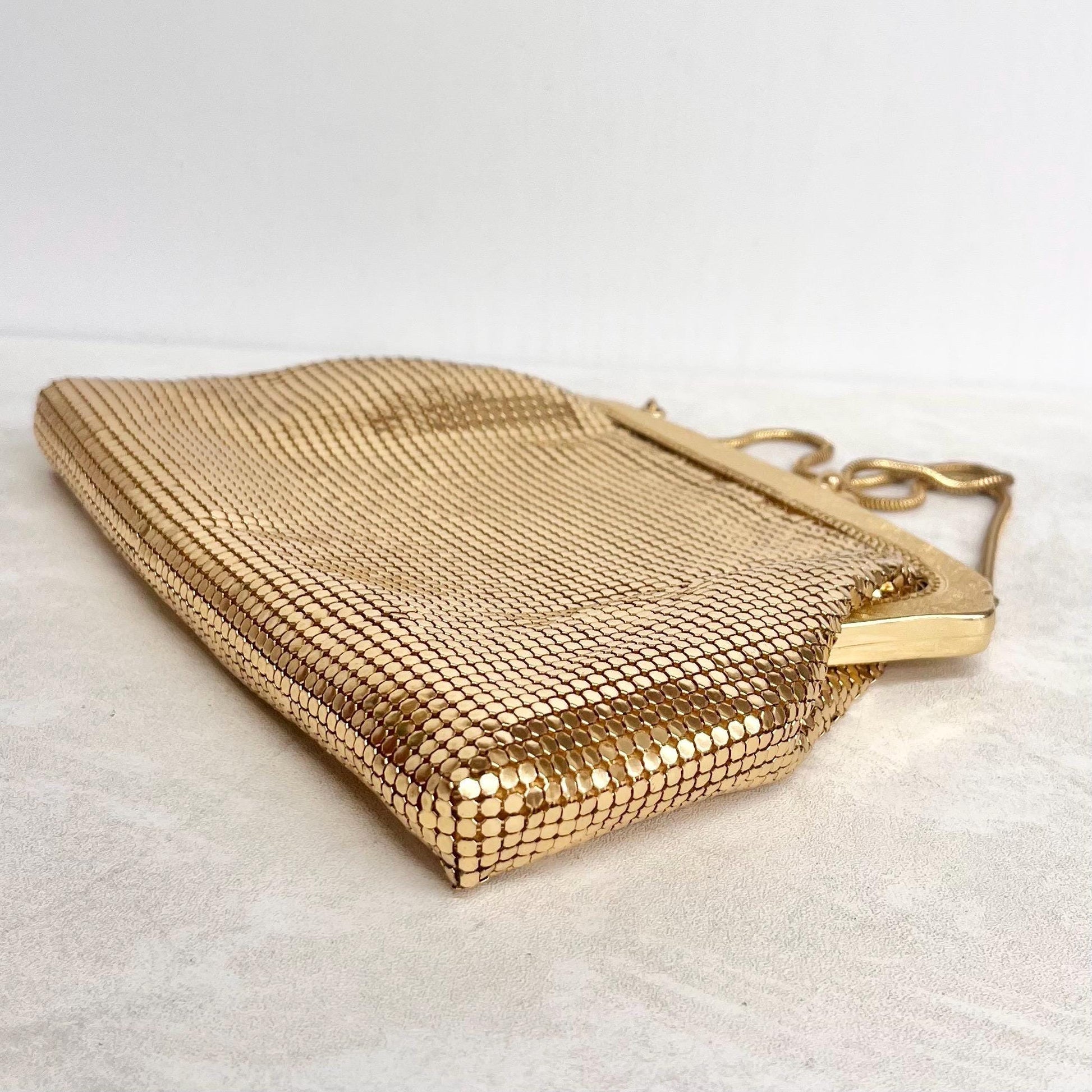 Vintage Oroton Gold Colour Mesh Evening Bag 1960’s Metal Chainmail from West Germany MillyOliverVintage