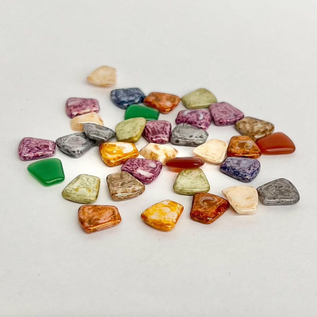 200g Mixed 8x7mm Vintage Glass Cabochon Trapeze Stones - for Miracle Jewellery Crafts Mosaics MillyOliverVintage