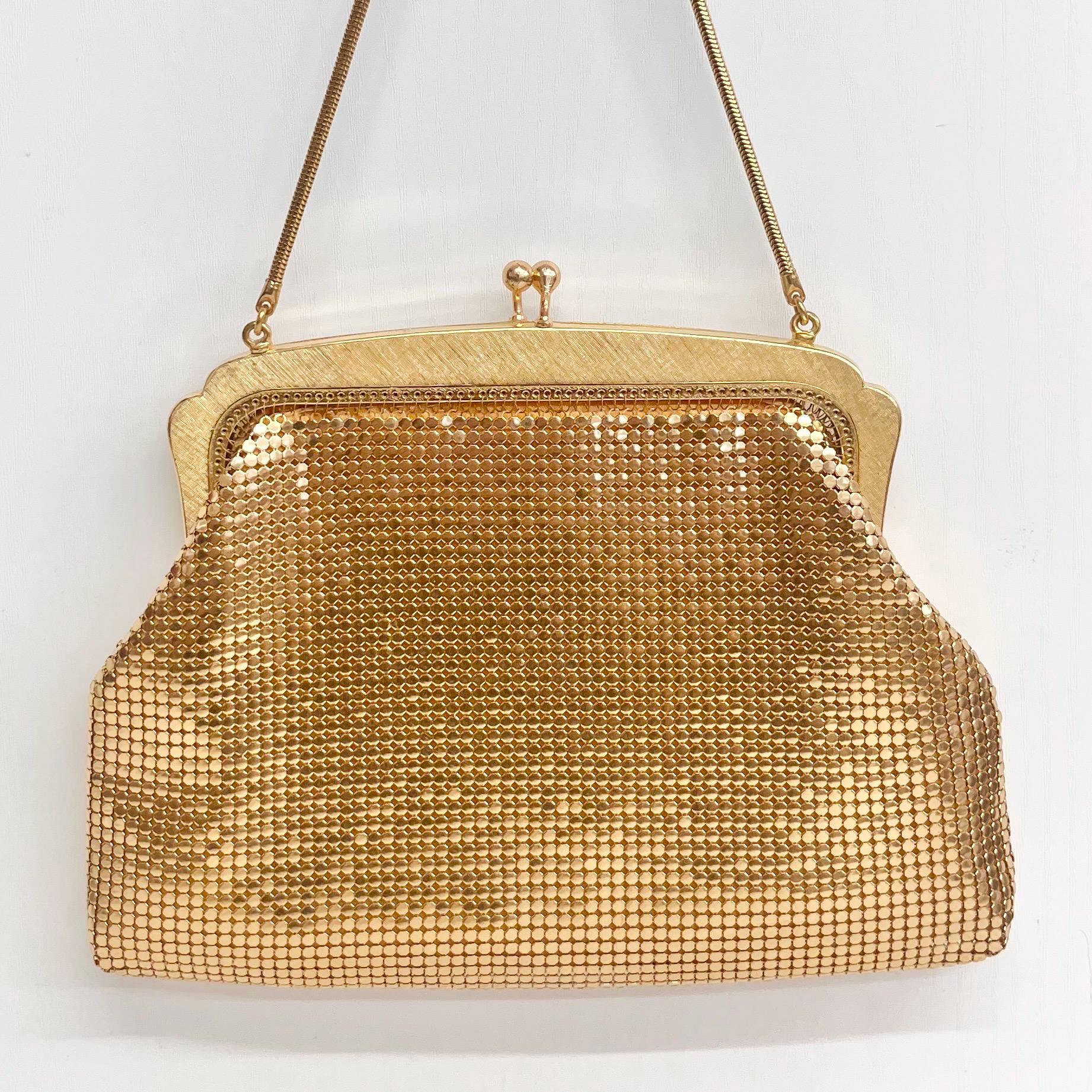 Vintage Oroton Gold Colour Mesh Evening Bag 1960’s Metal Chainmail from West Germany MillyOliverVintage