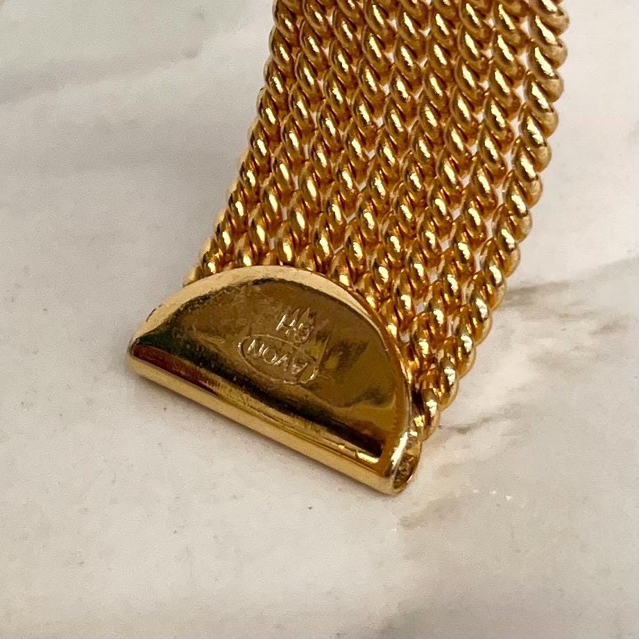 Vintage Avon Wide Gold Tone 1980’s Open Bangle Rope Twist Design MillyOliverVintage